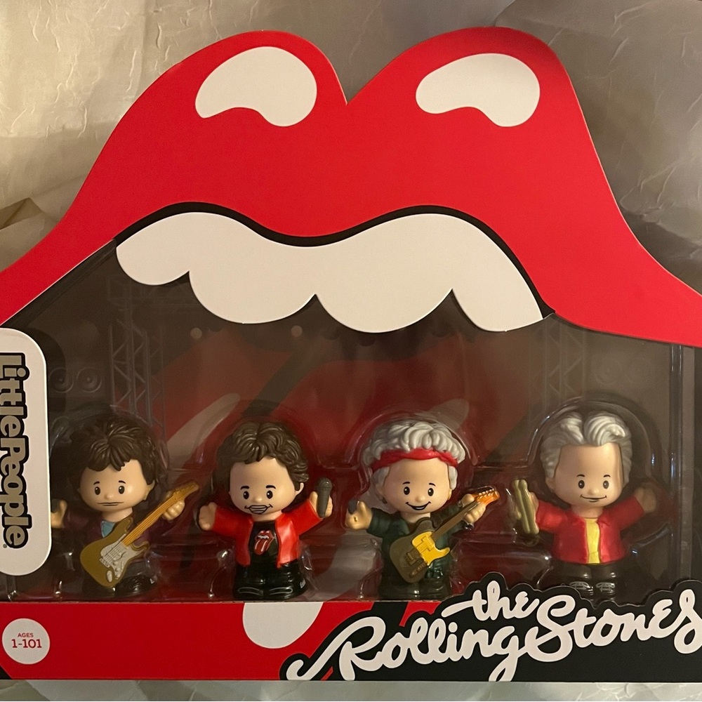Fisher-Price Little People Rolling Stones Figures - Red, Black, White